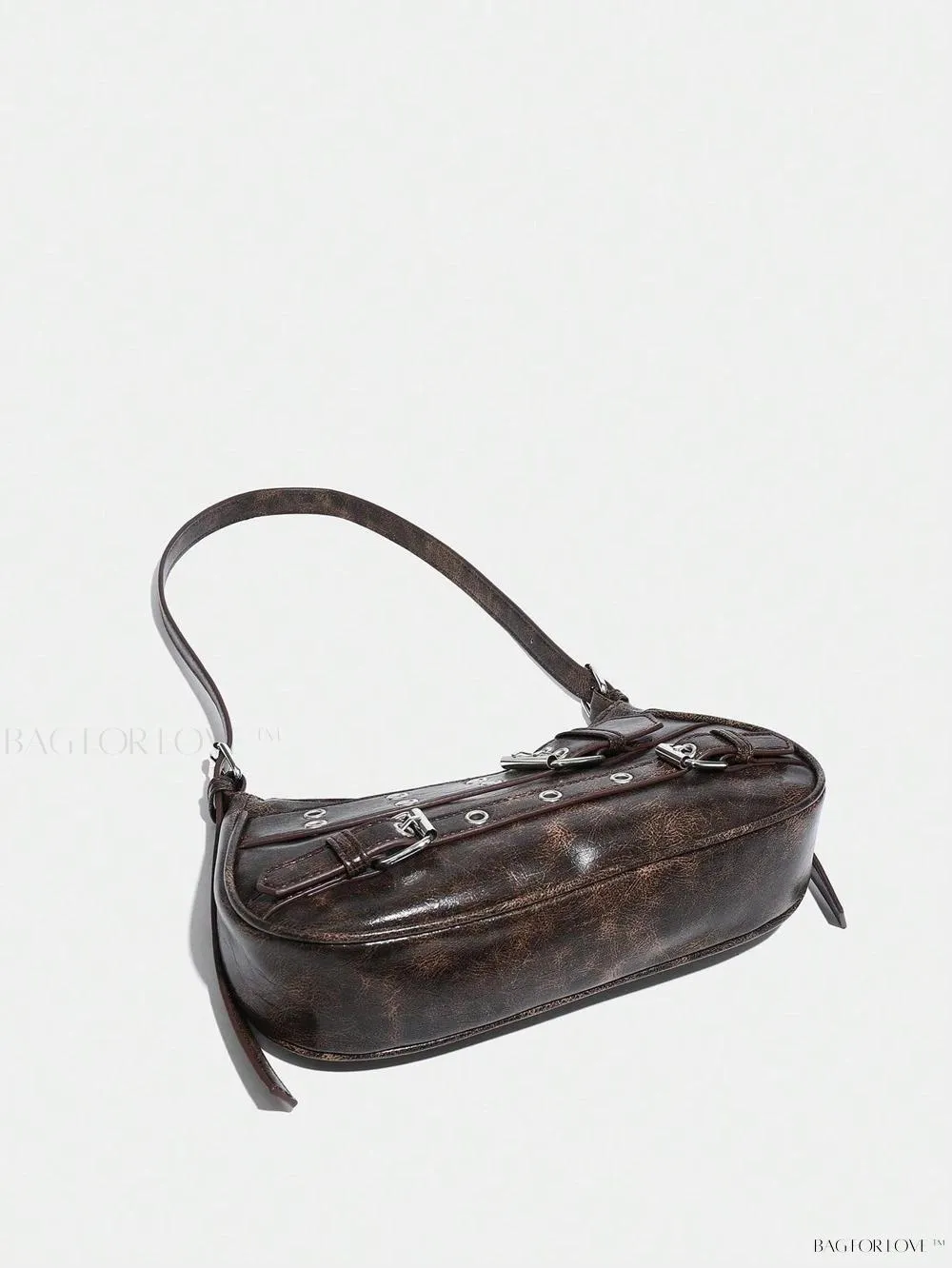 BagForLove - Retro-Style PU Printed Women's Shoulder Bag with Gothic Touch