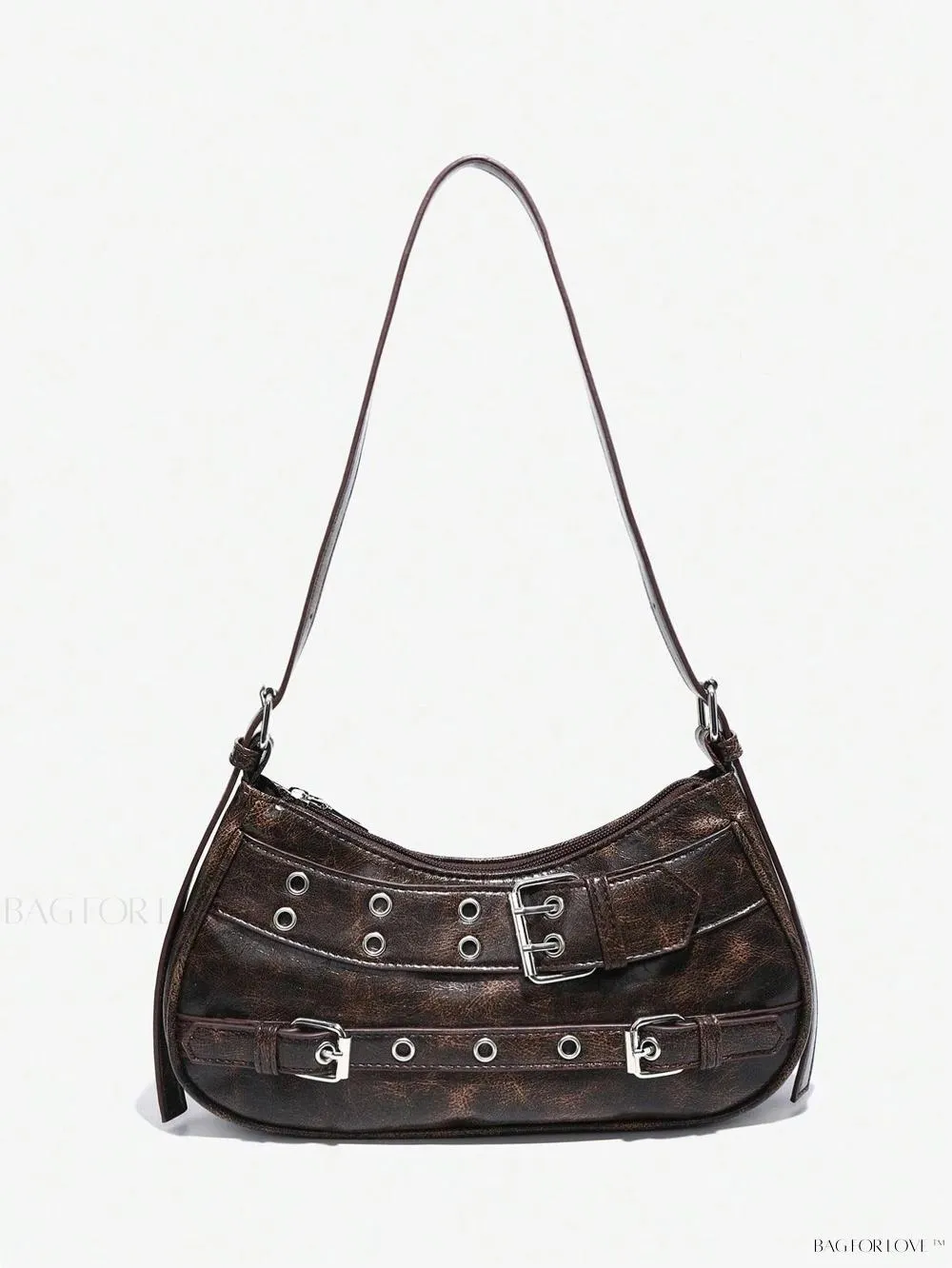 BagForLove - Retro-Style PU Printed Women's Shoulder Bag with Gothic Touch