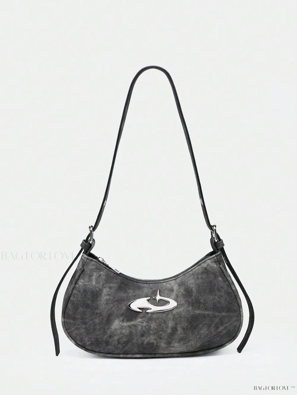 BagForLove - Retro-Style PU Printed Women's Shoulder Bag with Gothic Touch
