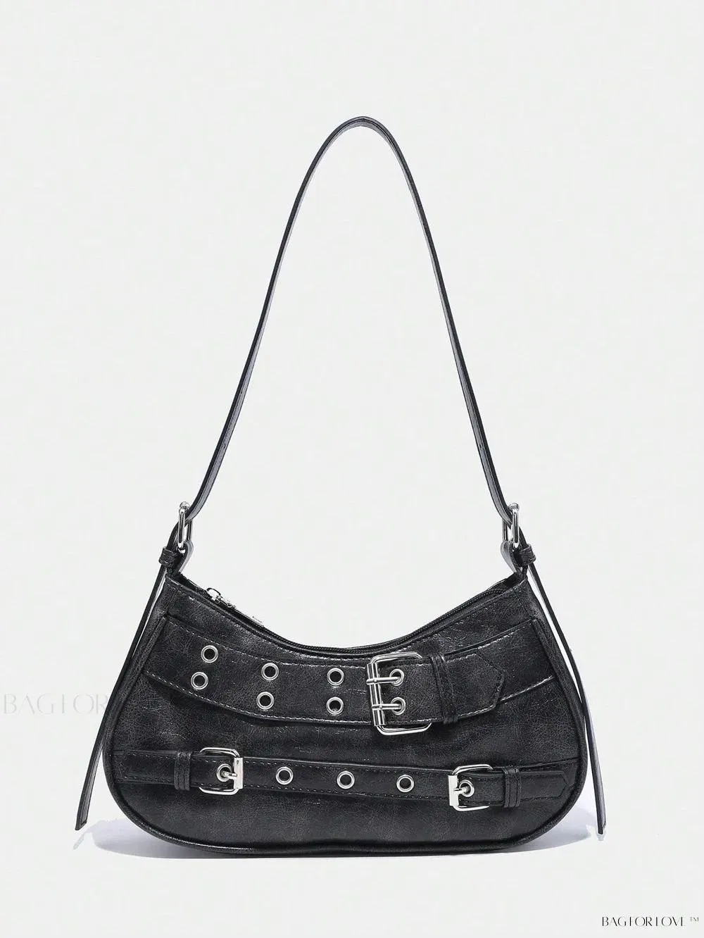 BagForLove - Retro-Style PU Printed Women's Shoulder Bag with Gothic Touch