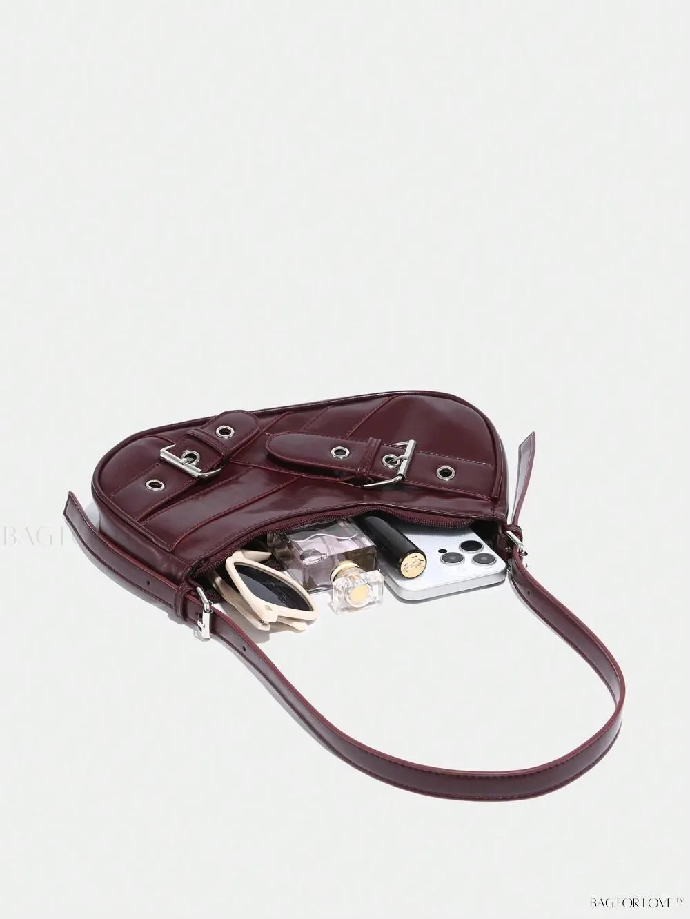 BagForLove - Retro-Style PU Printed Women's Shoulder Bag with Gothic Touch