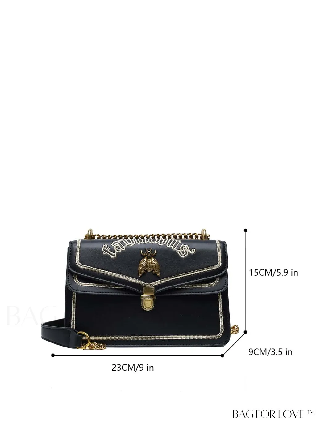 BagForLove - Stylish Womens Bee-Embellished Chain Shoulder & Crossbody Bag