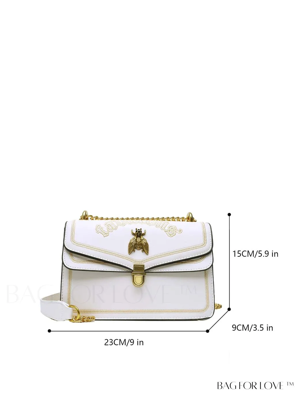 BagForLove - Stylish Womens Bee-Embellished Chain Shoulder & Crossbody Bag