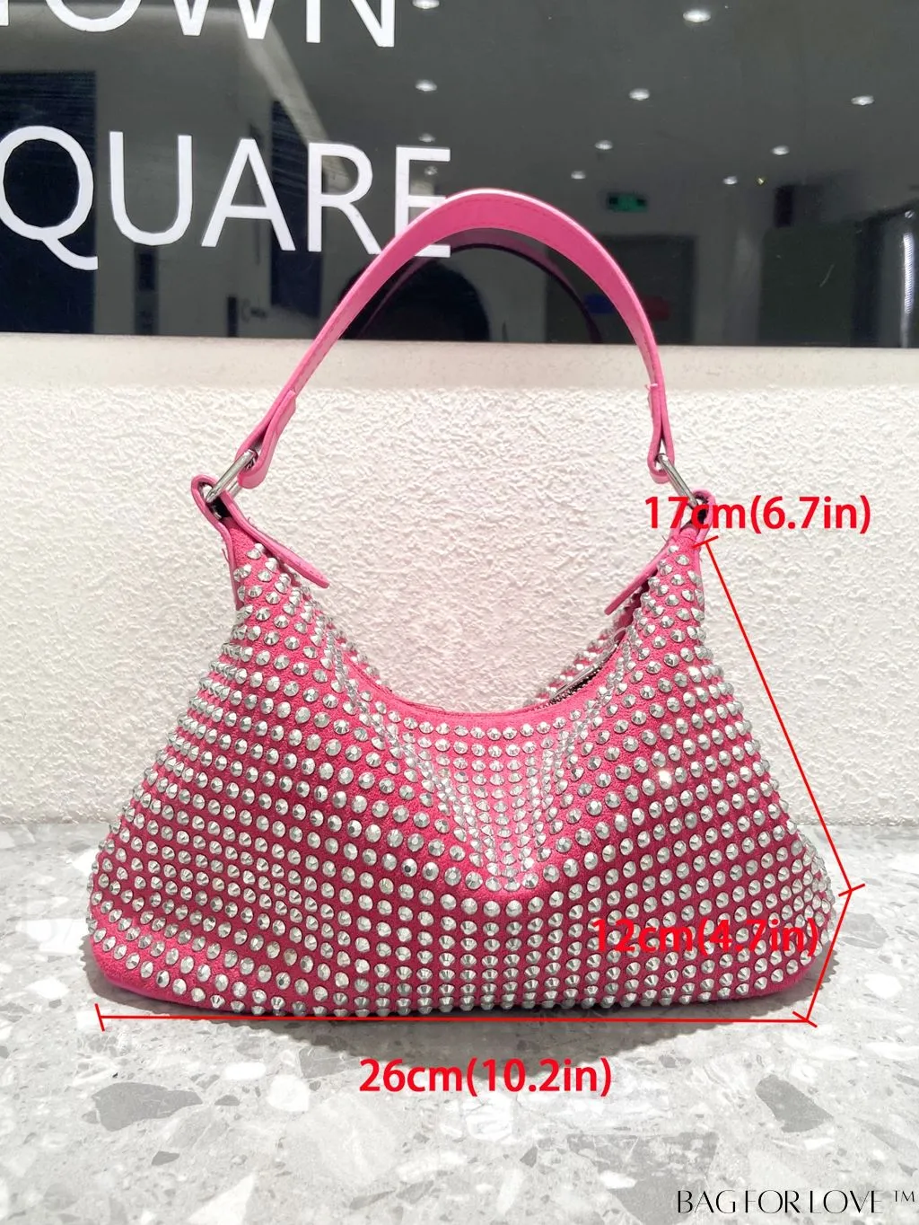 BagForLove - Versatile Studded Shoulder Bag: Perfect for Dinners & Crossbody Wear