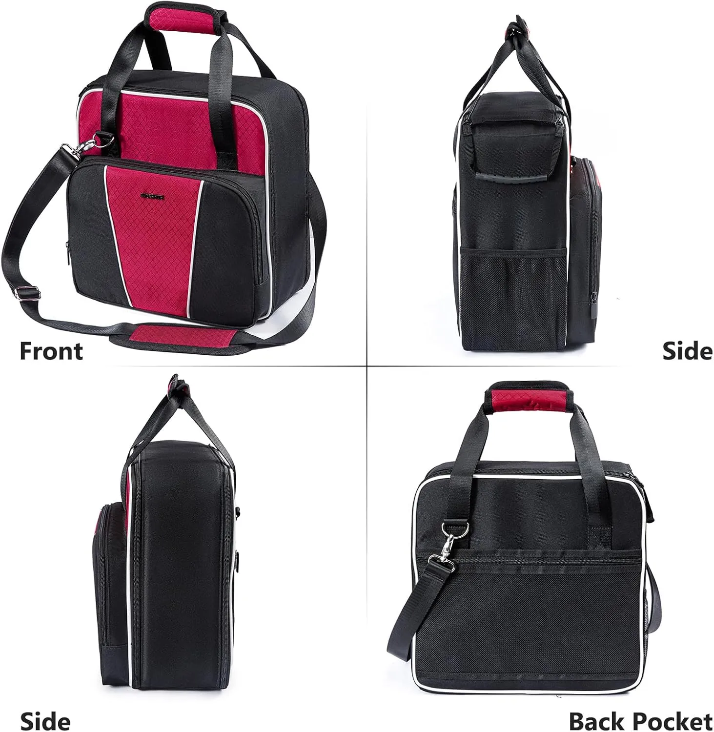 BAGSPRITE Coffee Maker Travel Bag Compatible with Keurig K-Express Coffee Maker, K-Iced Single Serve Coffee Brewer Carrying Case with Multiple Pockets for K-Cup Pods, Storage Bag With Shoulder Strap