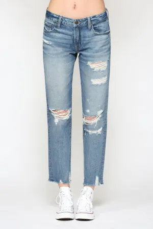 Bailey Slim Boyfriend Jeans in Medium Blue