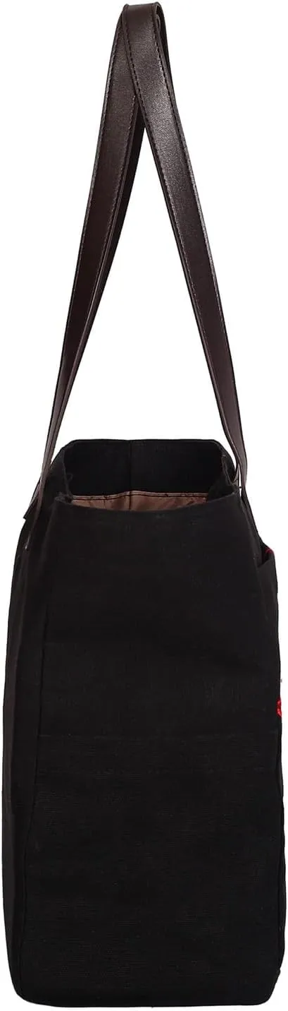 Baseball Mom Canvas Tote Bag, Large Shoulder Handbag with Pockets, Baseball Mom Gifts
