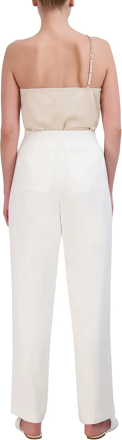 BCBGMAXAZRIA womens One Shoulder Sleeveless Bodysuit