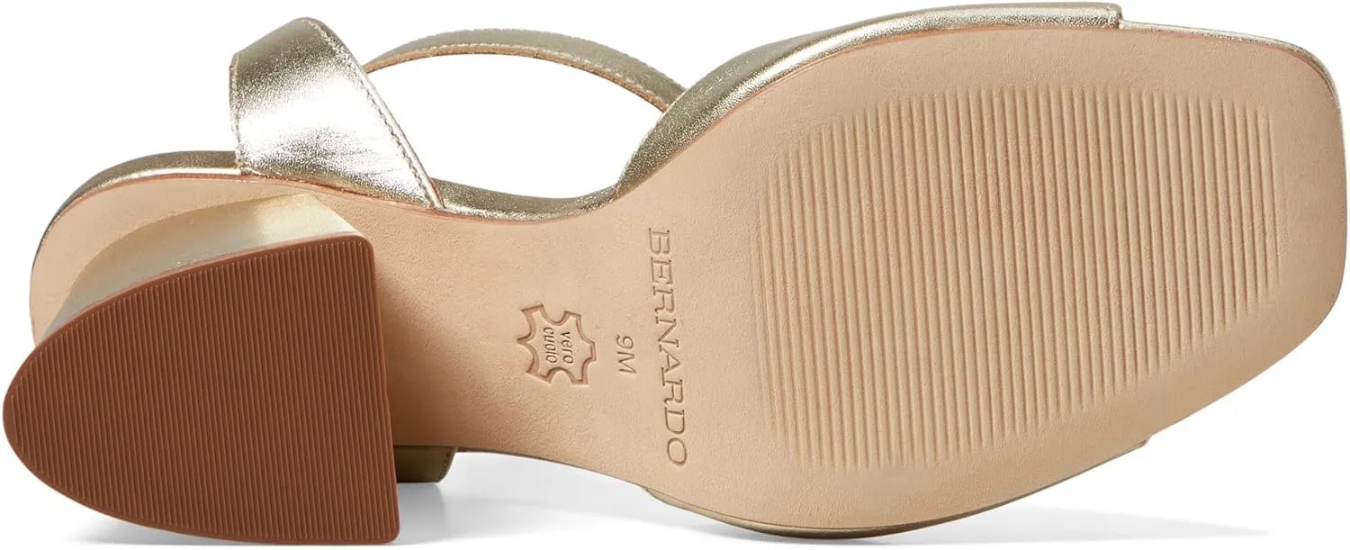 Bernardo Nyack - Heels for Women - Solid Block Heel - Leather Outsole - Ankle Strap - Buckle Closure