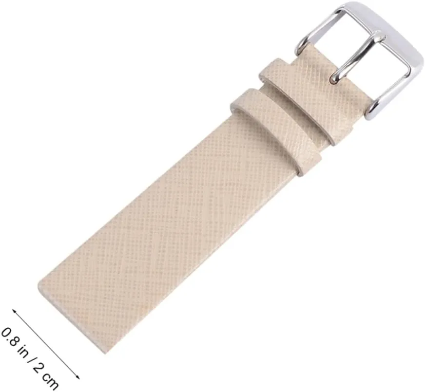 BESPORTBLE mm Plain Cowhide Strap Band Replacement Watchband Unisex Straps Bands Wristband for Wrist Band Strap