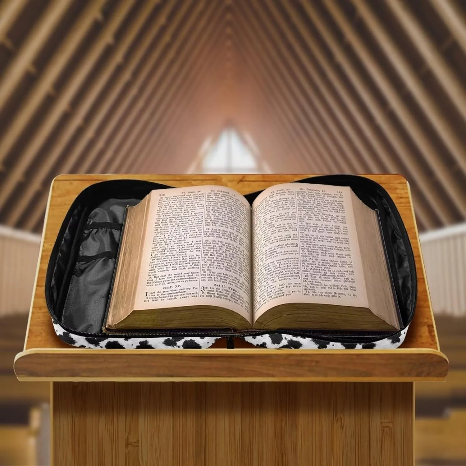 Bible Carrying Case Bible Cover for Men Women Bible Cover with Strap