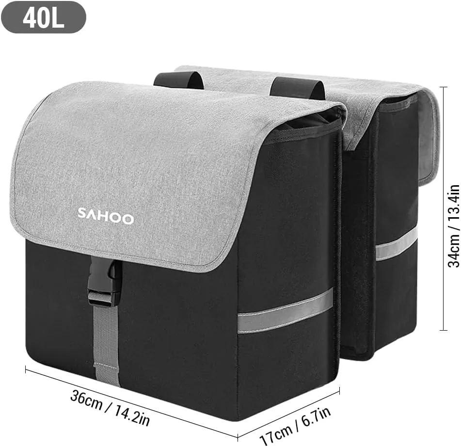 Bike ar Seat Bag 40L Large acity ar Rack Bag Bike Pannier for Cycle Traveling Commuting
