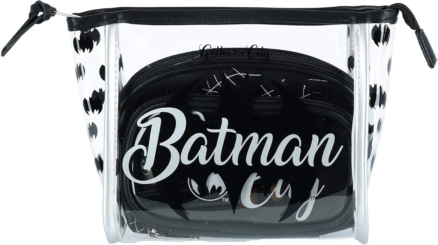 Bioworld DC Comics Batman Gotham City Cosmetic Makeup Bag And Brush 3 Piece Gift Set