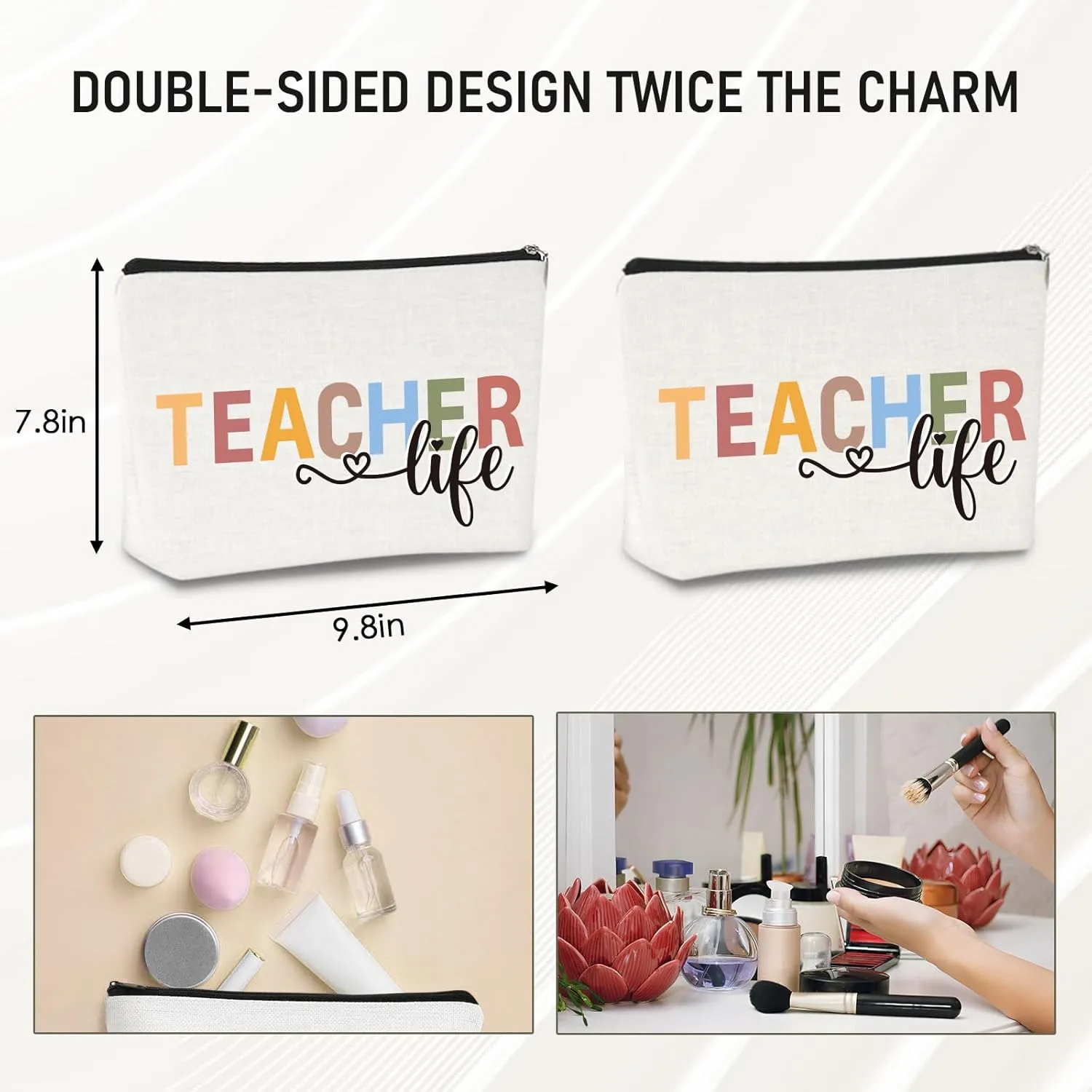 Birthday Gifts for Women - Christmas Gifts for Women, Canvas Beach Tote Bag for Mom Her Wife Best Friends Teacher