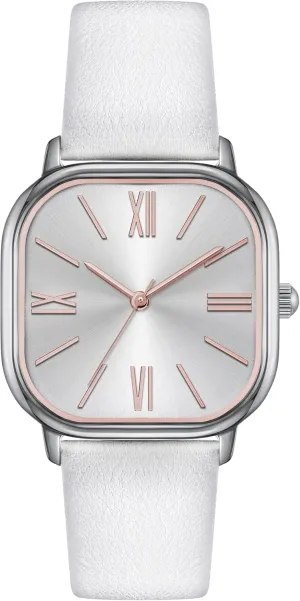 Bisley Women Square Watch Leather Strap Easy to Read
