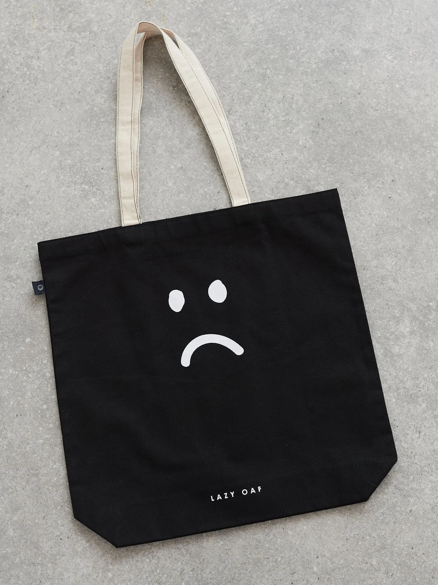 Black Happy Sad Tote Bag