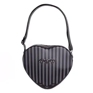 Black/Gray Heart Shaped Shoulder Bag