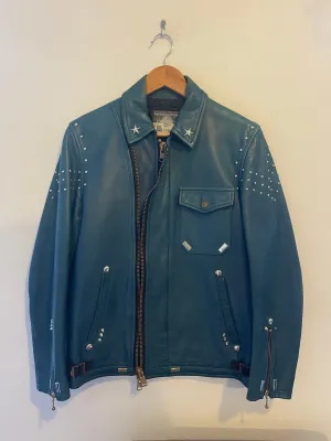 Blackmeans studded leather rider jacket