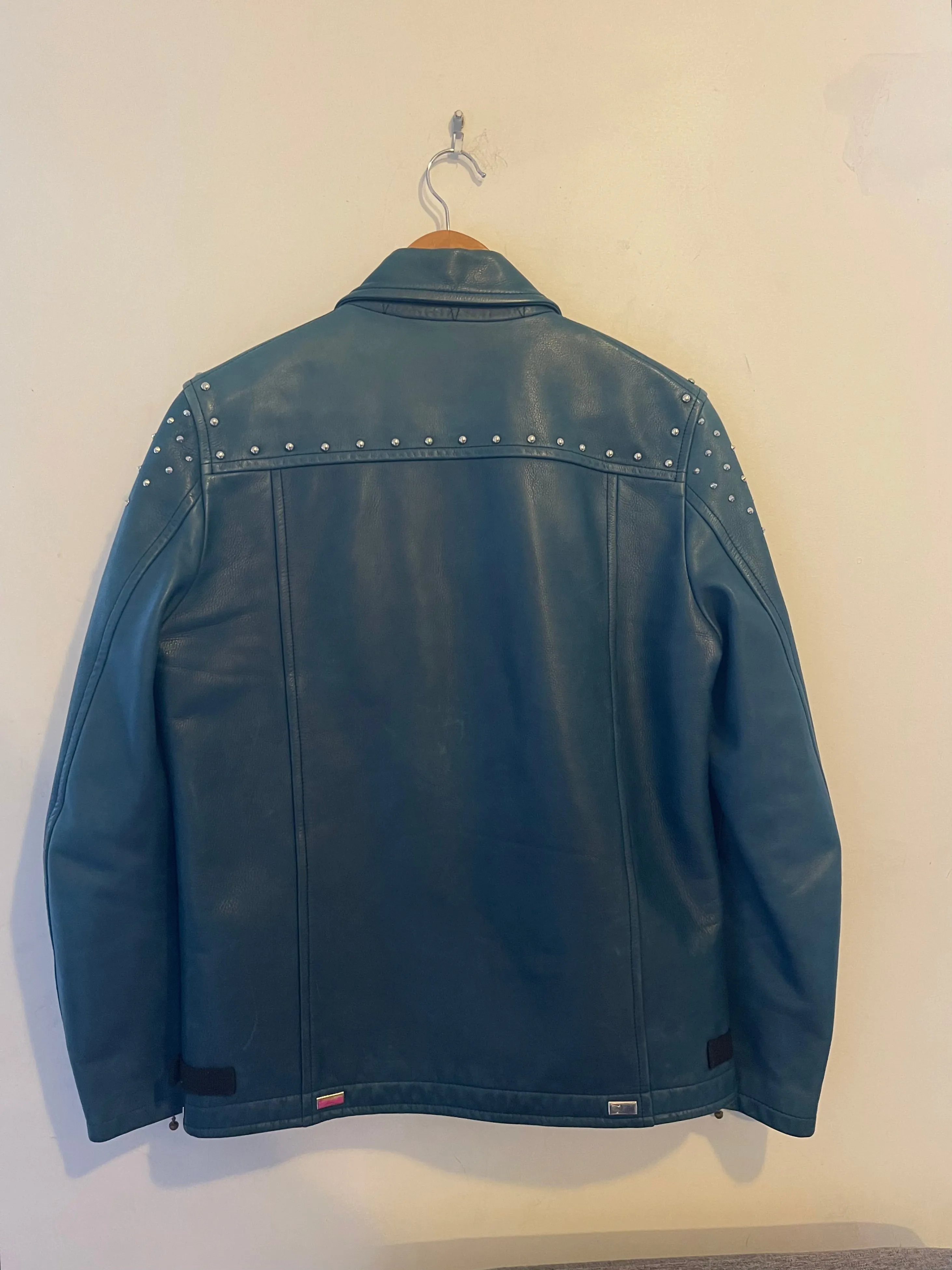 Blackmeans studded leather rider jacket