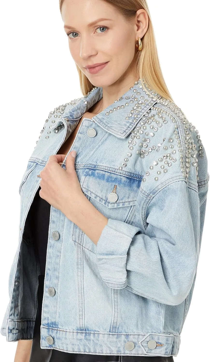 [BLANKNYC] Womens StarstruckDenim Trucker Jacket