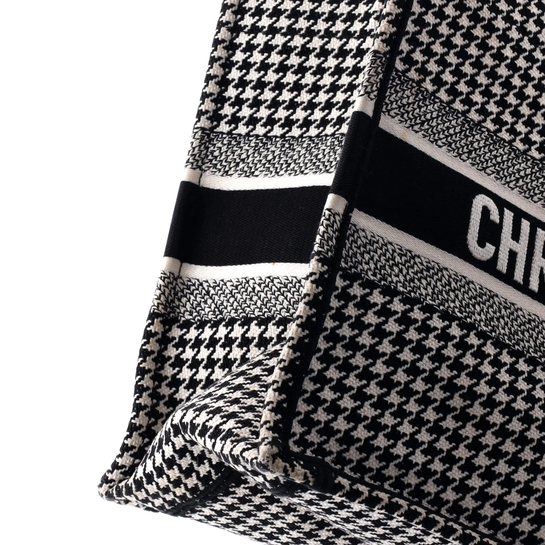 Book Tote Houndstooth Canvas Medium