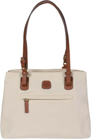 Bric's X Travel Shopper Bag - Medium Handbag with Genuine Leather Straps - Can be worn Over the Shoulder or Cross Body