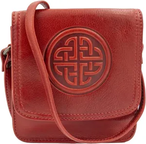 Briomhar Irish Women's Leather Shoulder Bag - Celtic Knot Design Made in Ireland