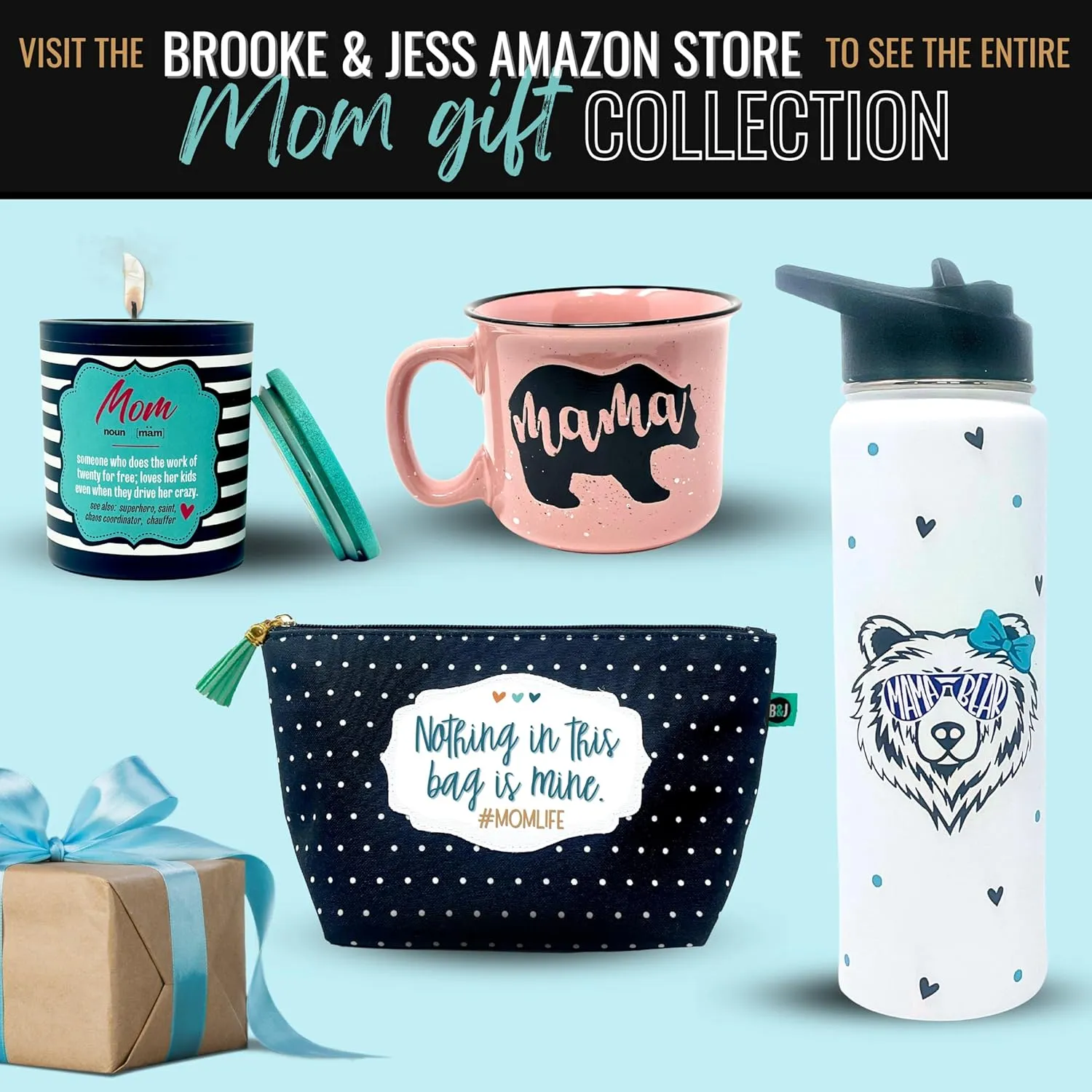 Brooke & Jess Designs Mom Bags for Everyday - Bags for Women with Zipper, Large Stylish Travel Bag, Work Bag