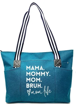 Brooke & Jess Designs Mom Bags for Everyday - Bags for Women with Zipper, Large Stylish Travel Bag, Work Bag