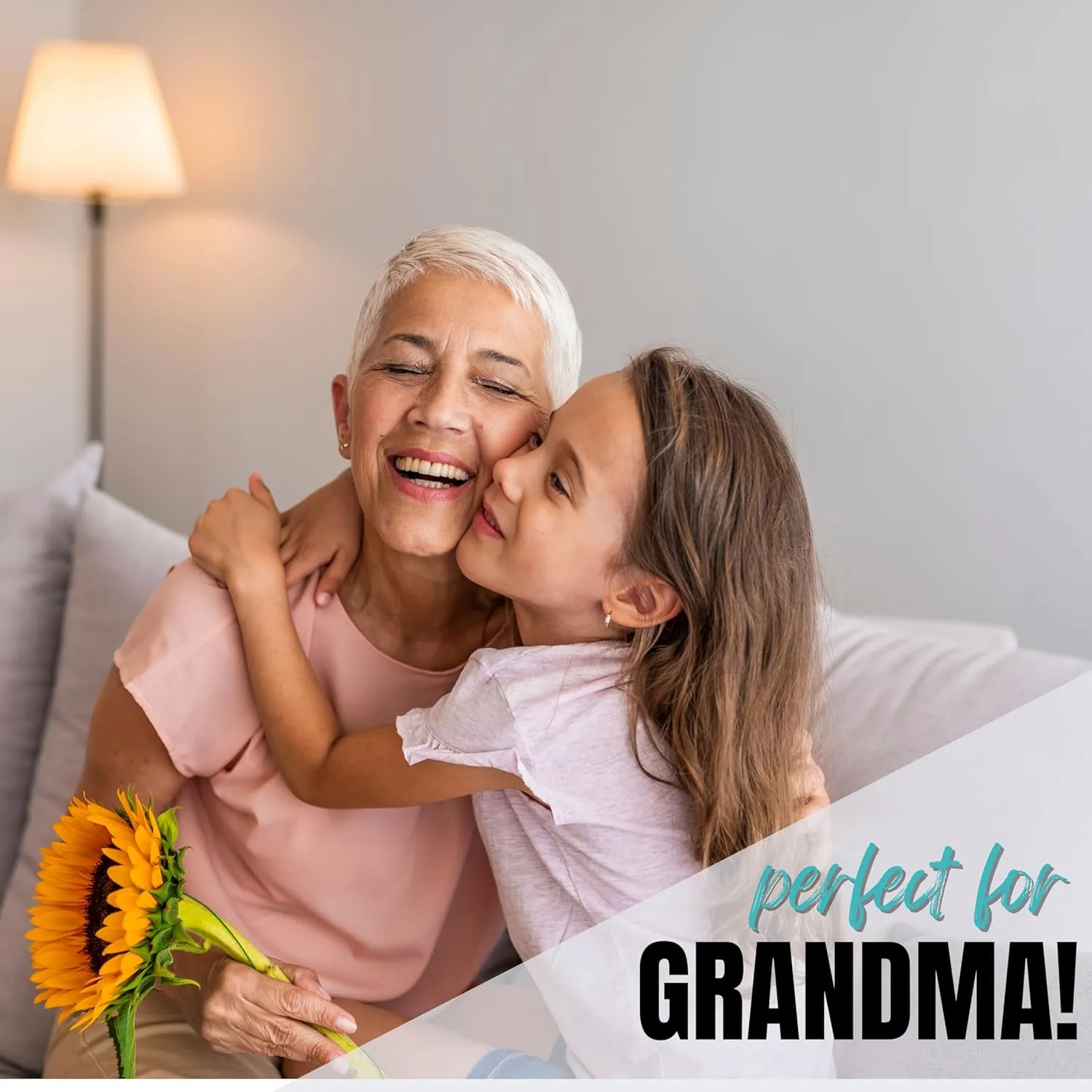 Brooke & Jess Designs Tote Bag for Grandma – Sturdy Canvas Grandma Tote w/Zipper & Inner Pocket Grandma Bag for Everyday Use