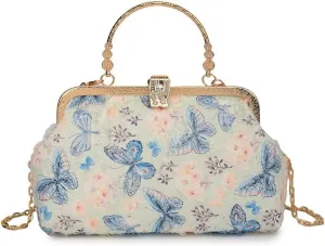 Butterfly Embroidered Cheongsam Chain Shoulder Bag Large Capacity Portable Crossbody Bag