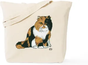 CafePress Calico Persian Tote Bag Reusable Natural Beige Canvas Shopping Bag