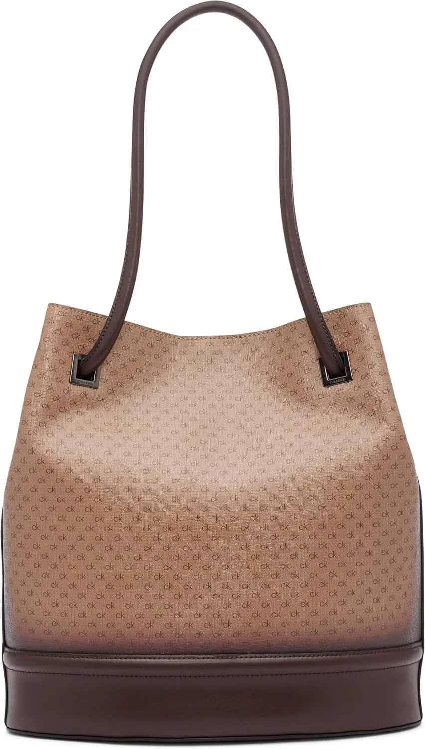 Calvin Klein Ash Tote Bag – North/South, Vegan Leather, 2 Pockets