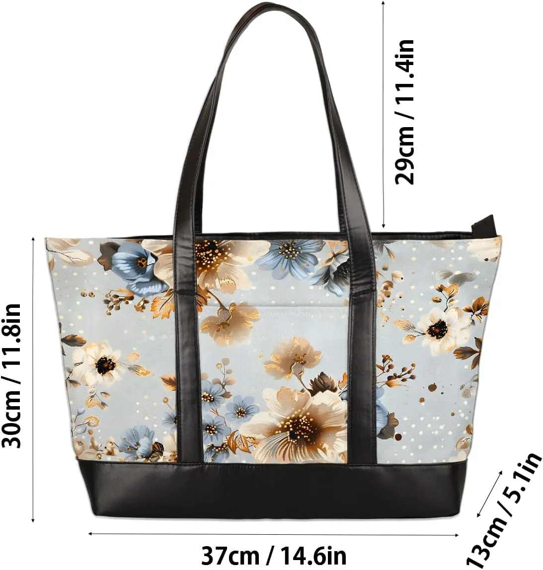 Canvas Laptop Tote Bag for Women Animal Eyes Cute 15.6 Inch Large Capacity Computer Bag