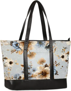 Canvas Laptop Tote Bag for Women Animal Eyes Cute 15.6 Inch Large Capacity Computer Bag