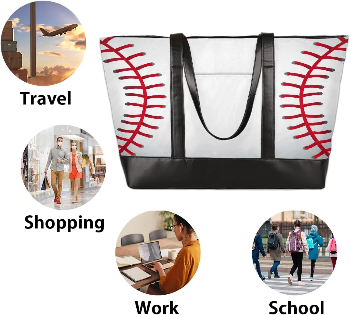 Canvas Laptop Tote Bag for Women Art Autism Word 15.6 Inch Large Capacity Computer Bag