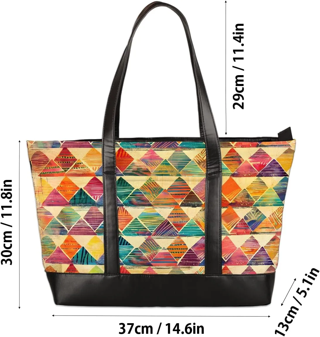 Canvas Laptop Tote Bag for Women Fruit Lemon Yellow Realistic 15.6 Inch Large Capacity Computer Bag