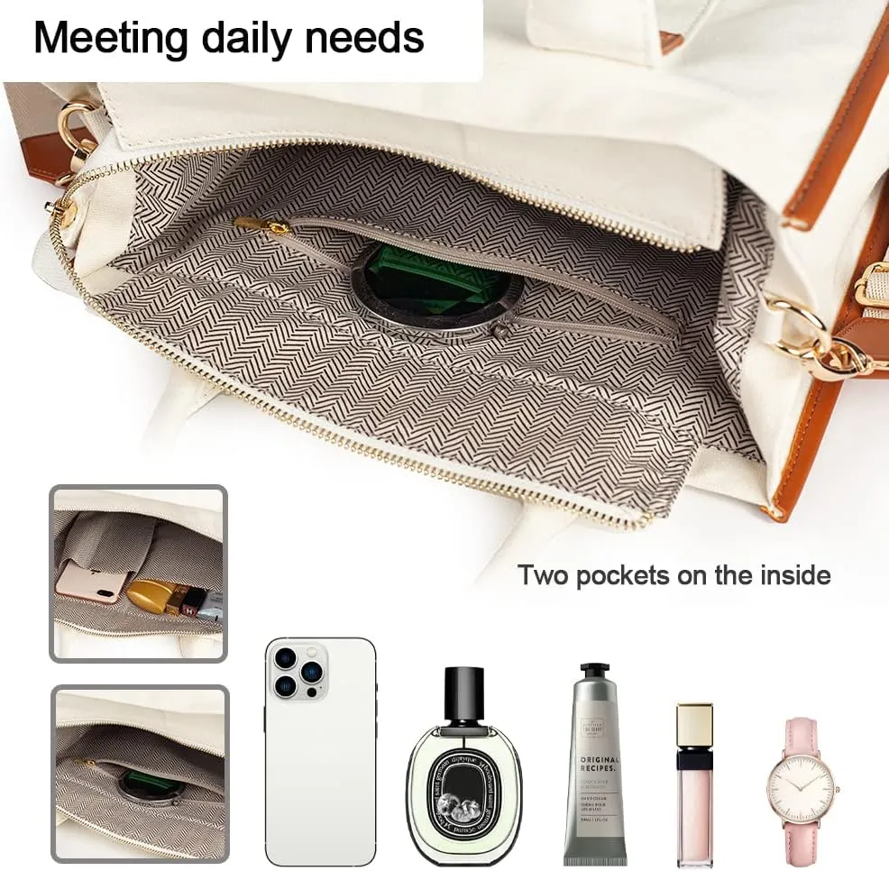 Canvas Tote Bag for Women Top Handle Handbag Crossbody Tote Bag for Women