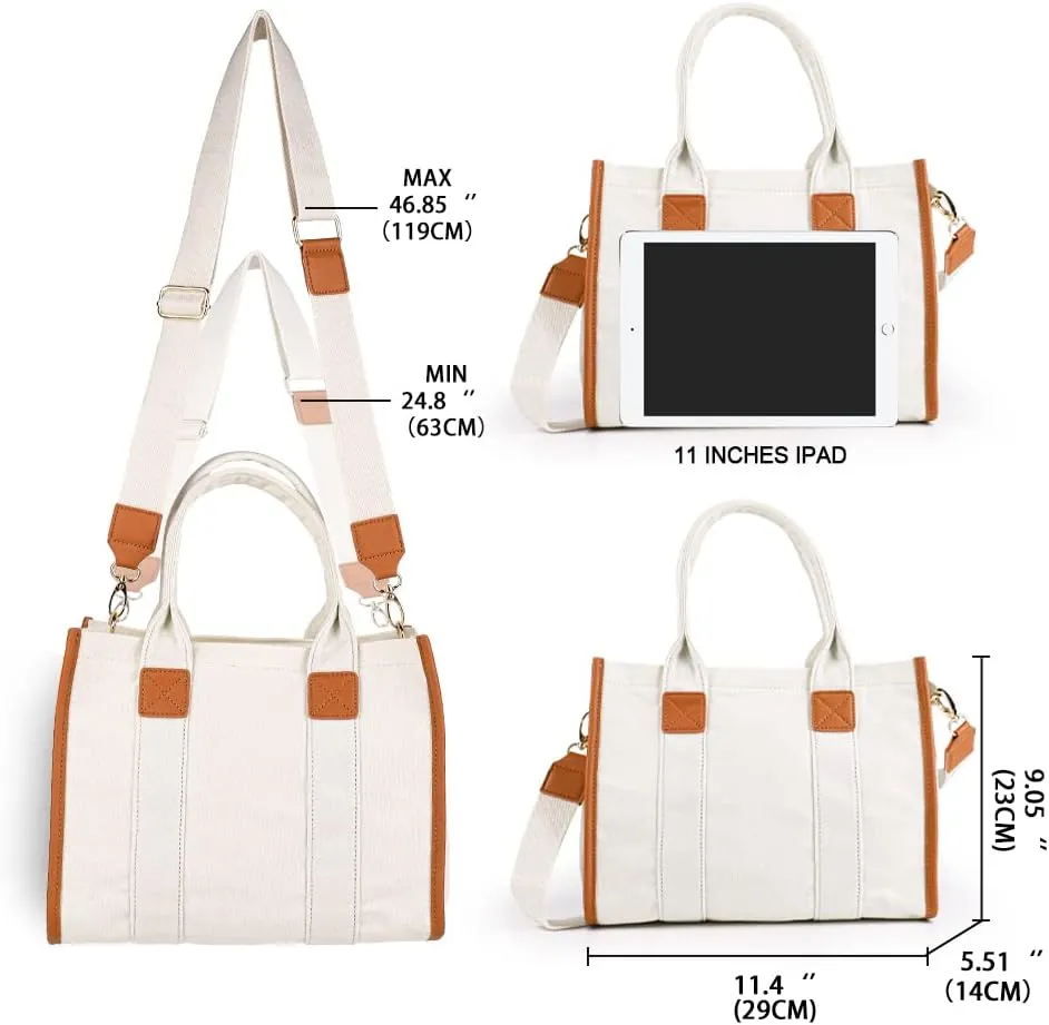 Canvas Tote Bag for Women Top Handle Handbag Crossbody Tote Bag for Women