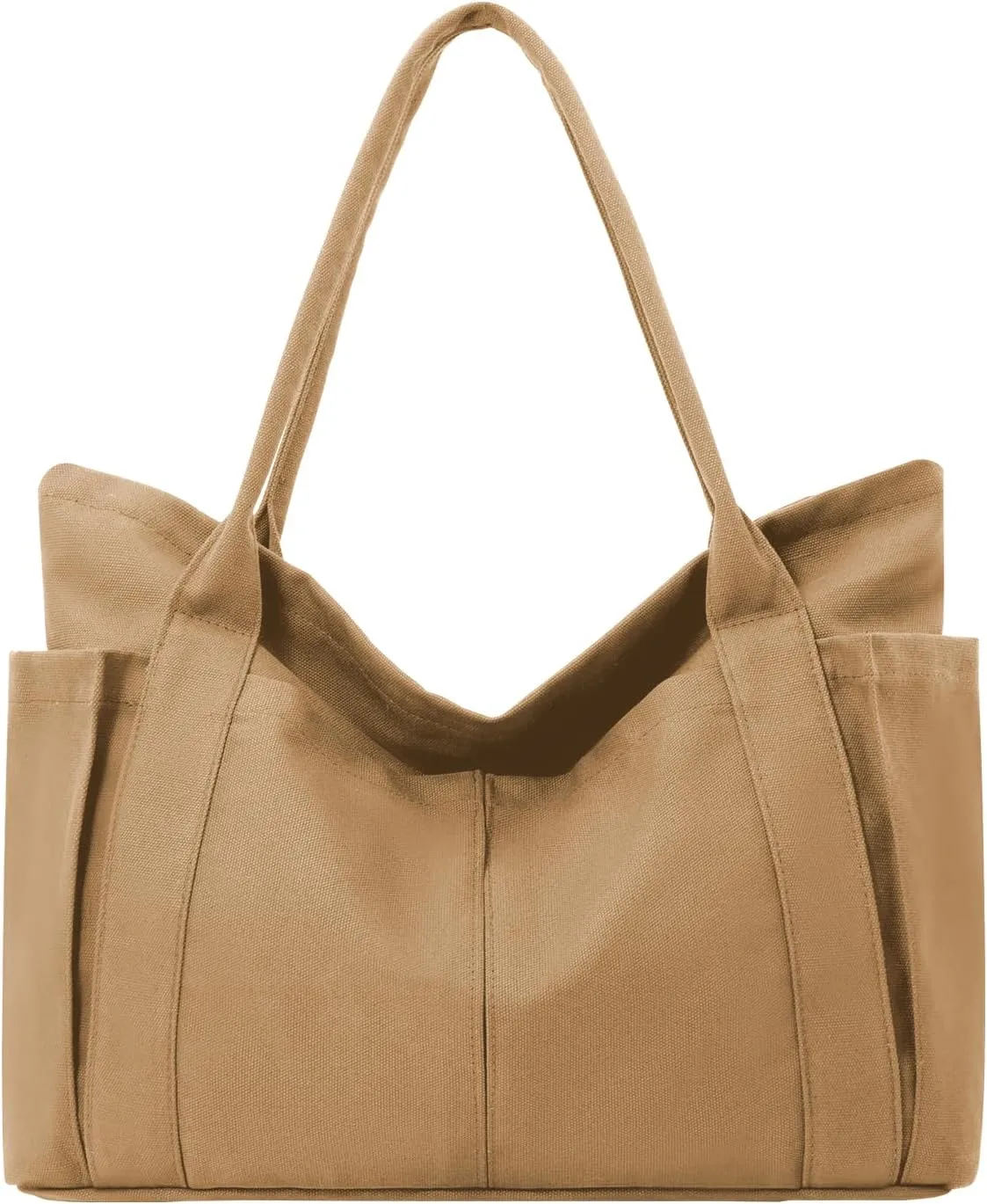 Canvas Tote Bag For Women With Pockets For Shopping Traveling Daily Commuting Beach Leisure And Fitness