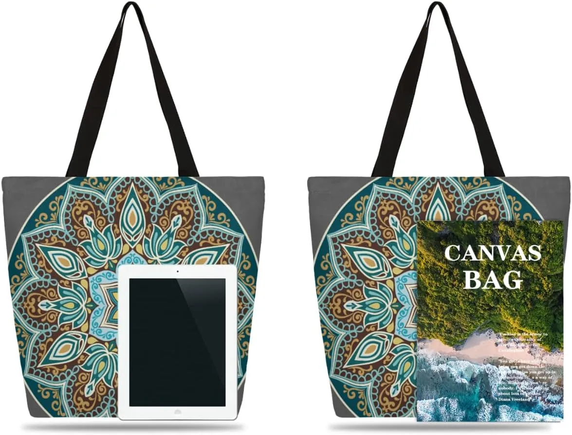 Canvas Tote Bag Large Women Casual Shoulder Bag Handbag Reusable Storage Shoulder Bag