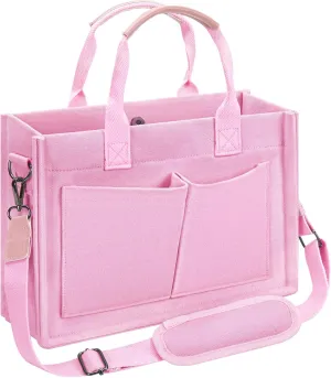 Canvas Tote Bag with Pockets Work Tote Bags for Women Laptop Work Crossbody Tote Purse Tote Bag Shoulder Handbags
