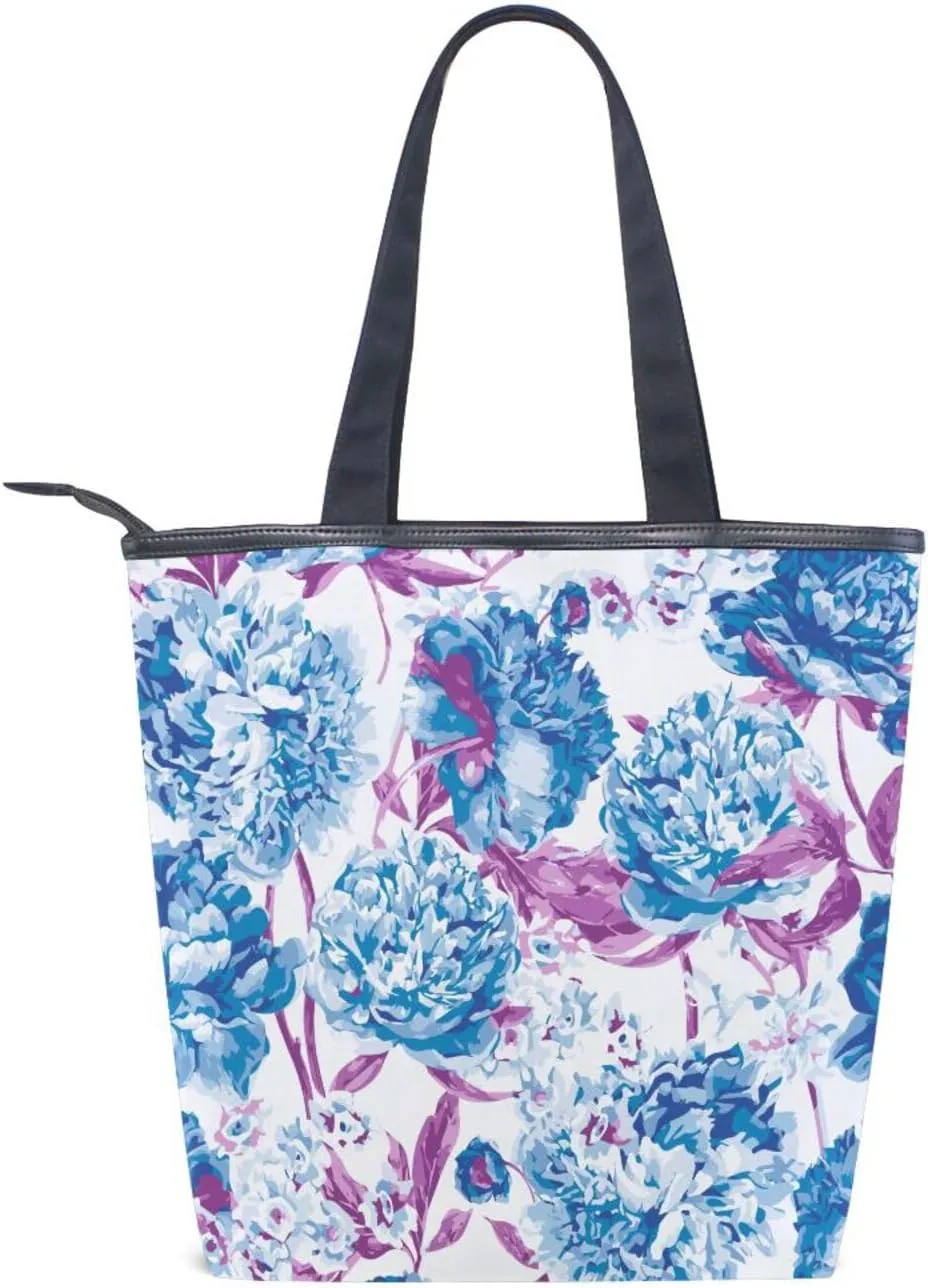 Canvas Tote Bags Purses Handbags for Women Men Top Handle Ladies Shoulder Bags Multicolored Pattern