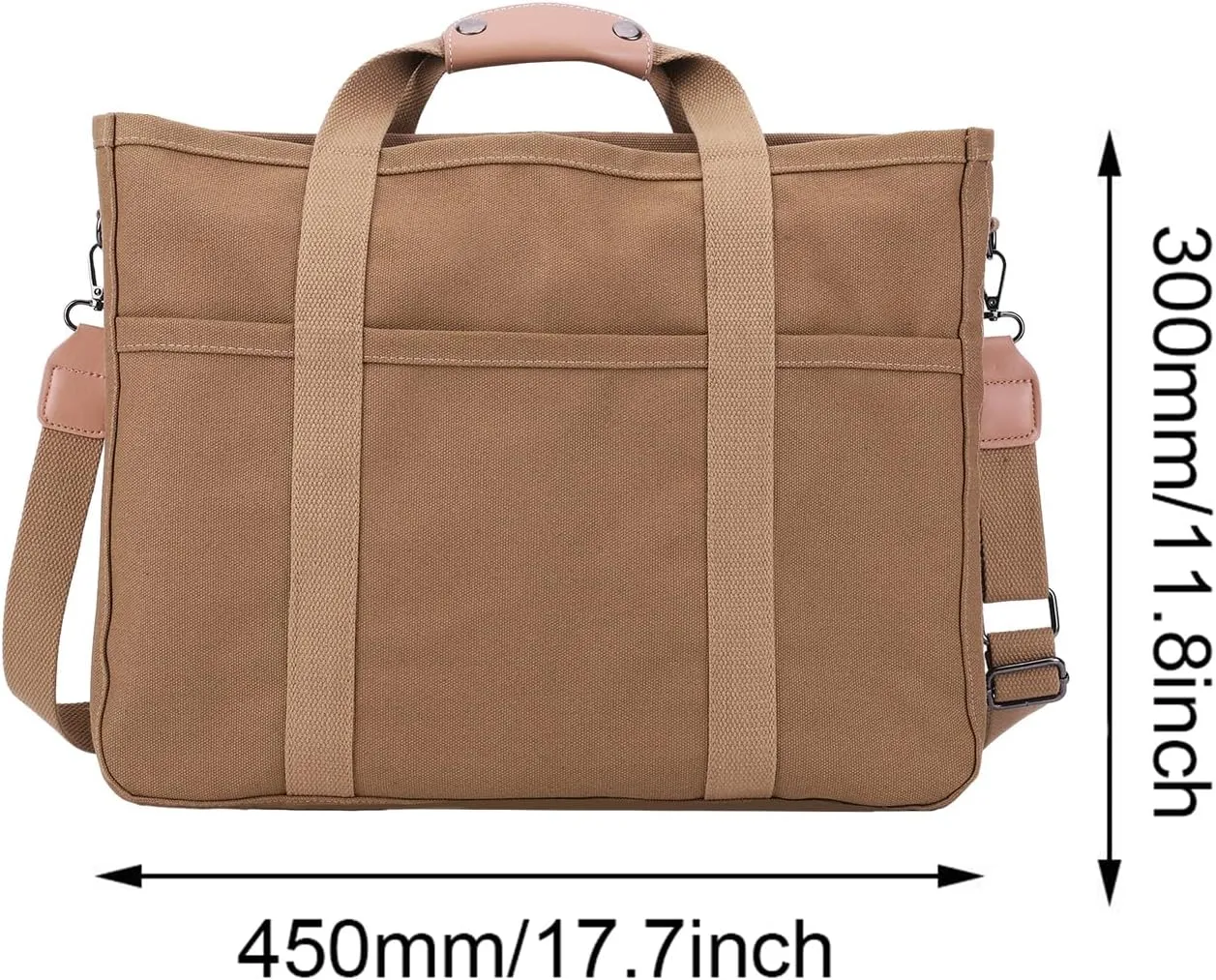 Canvas Tote With Multi Pockets for Women - Handbag, Mommy Bag, Casual Shoulder Crossbody With Compartments