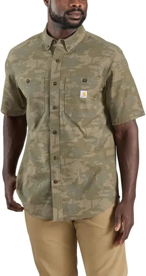 Carhartt Men's Rugged Flex Relaxed Fit Midweight Canvas Short-Sleeve Shirt