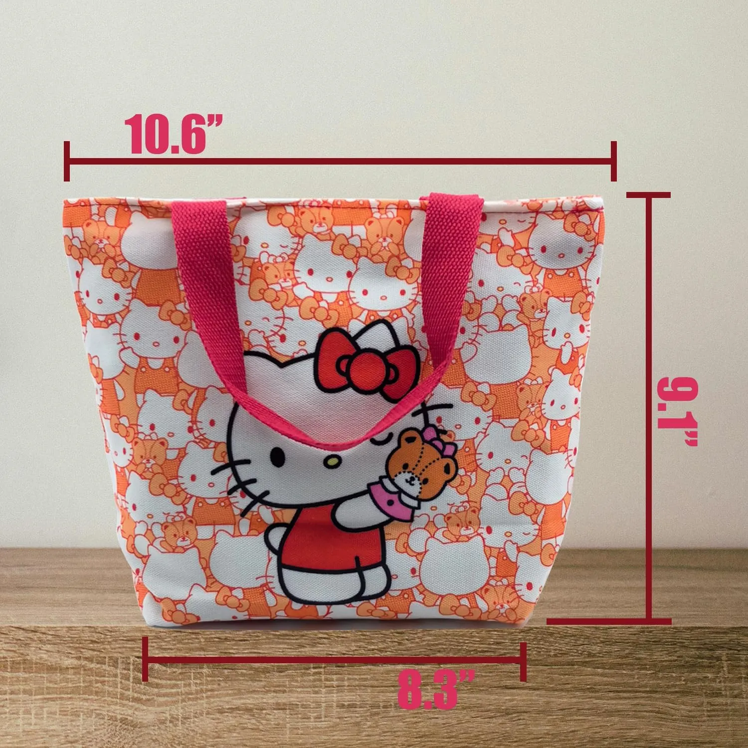 Cartoon Canvas Tote Bag Small Size Grocery Bag Cute for Girls Women Cellphone Purse Reusable Casual Shopping Handbag