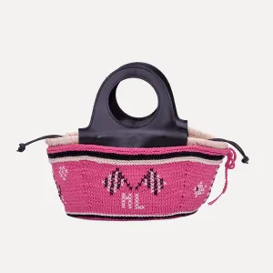 Caxinas - mini embroidered basket in pink