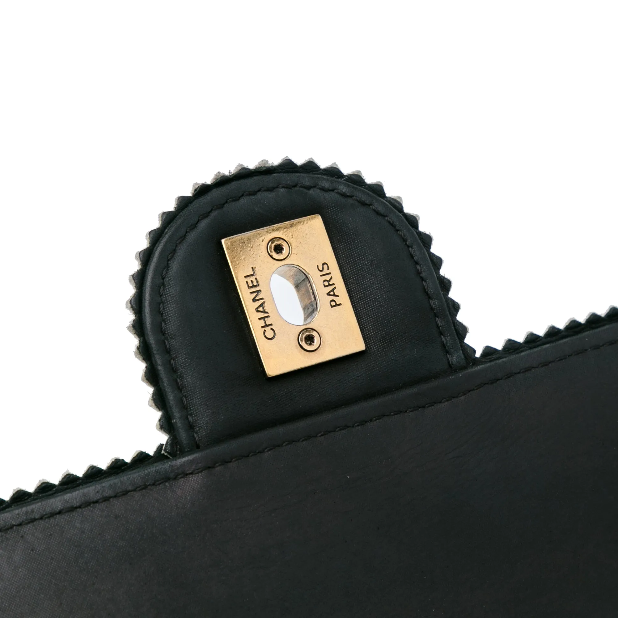 CC Quilted Lambskin Tassel and Border Embellished Flap