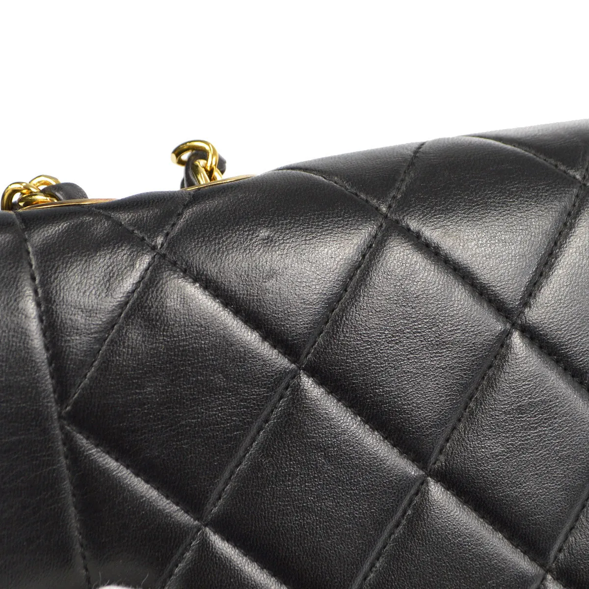 CHANEL 1994-1996 Border Flap Medium Black Lambskin 87840