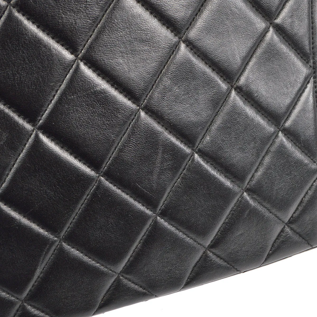 CHANEL 1994-1996 Border Flap Medium Black Lambskin 87840